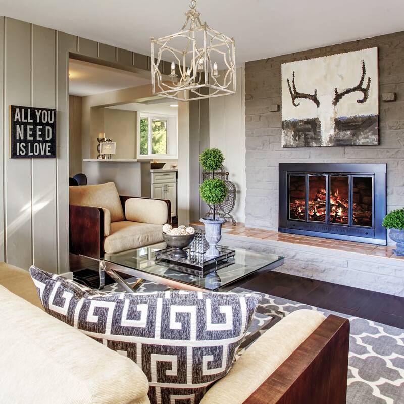 Wry Lighting Laurent 4-light Pendant in Antique Ivory