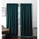 preview thumbnail 8 of 17, ATI Home Velvet Heavyweight Pinch Pleat Top Curtain Panel Pair 27X108 - Teal