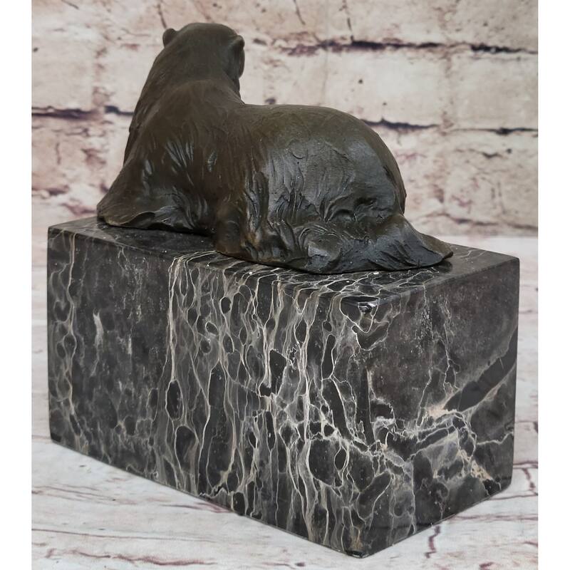 Art Deco Hot Cast Polar Bear Bookend Bookends Bronze Sculpture Statue Figurine