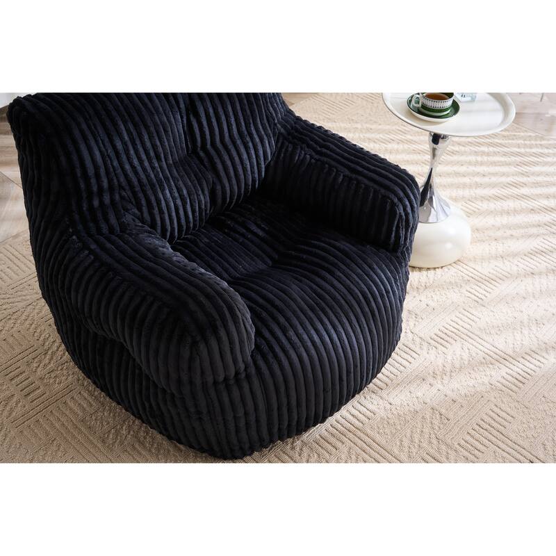 Corduroy Fabric Bean Bag Chair Filled With Memory Sponge