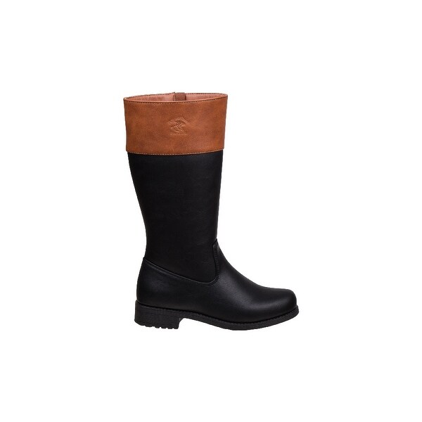Shop Beverly Hills Girls Tan Black Zipper Winter Boots Overstock