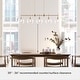 preview thumbnail 12 of 14, Hunter Xidane 5 Light Linear Chandelier - Dining Room, Kitchen Island - Contemporary, Transitional, Mid-Century Modern - 5-Light