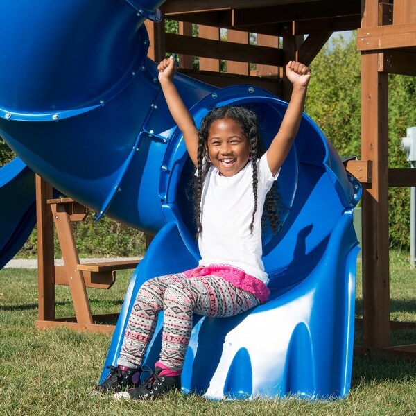 Swing N Slide 5 Turbo Tube Slide Blue Mounts to 5 Platforms 92 H x 63.13W x 48.25 L On Sale Bed Bath Beyond 23123302