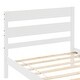 preview thumbnail 10 of 14, Twin Platform Bed with Storage, Headboard, and Footboard - White Pine Wood, Space-Saving Design