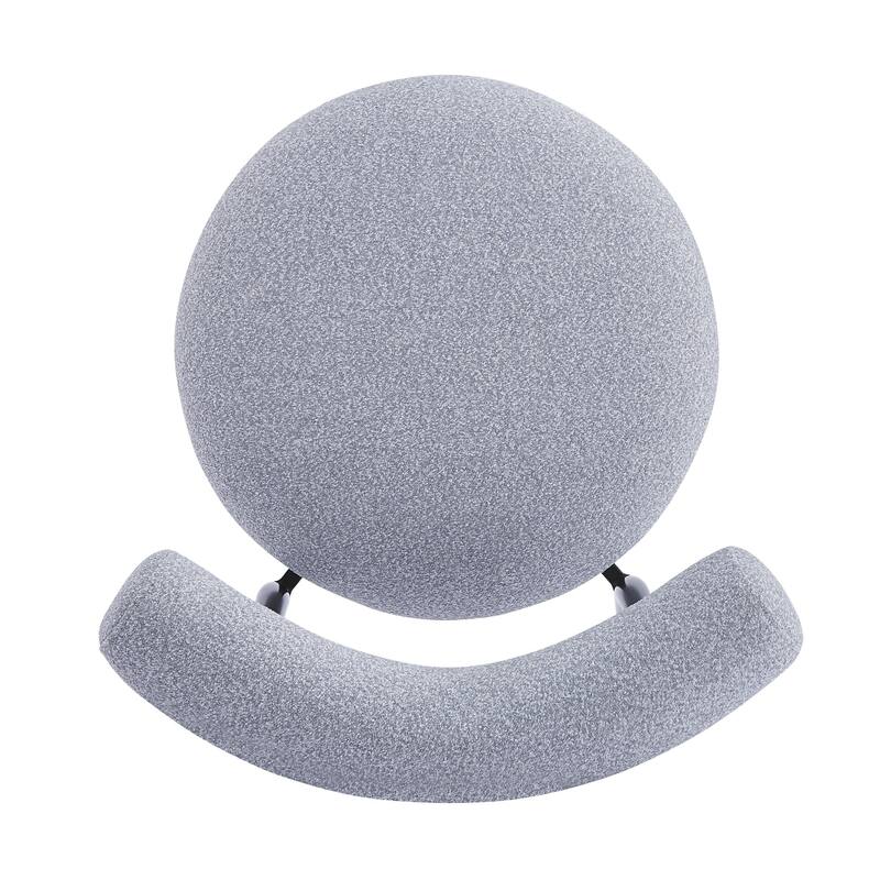 Open Back Upholstered Dining Chair Set of 2 Modern Kitchen Chairs with Metal, Fabric Dining Room Chairs for Living Room