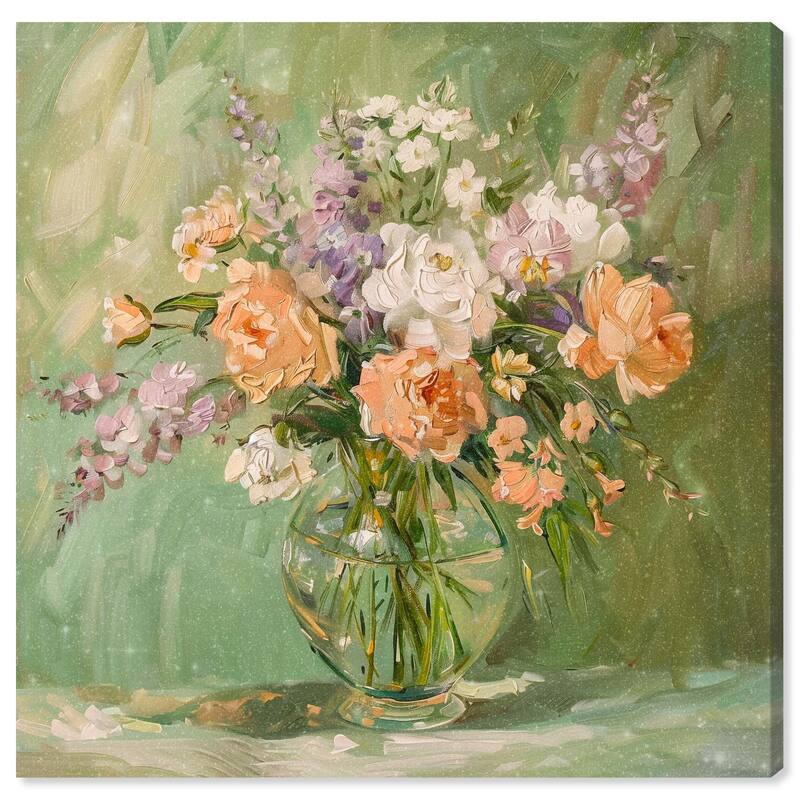 Vase and Greenery Canvas by Art Remedy, Gallery Wrapped - 12" x 12"