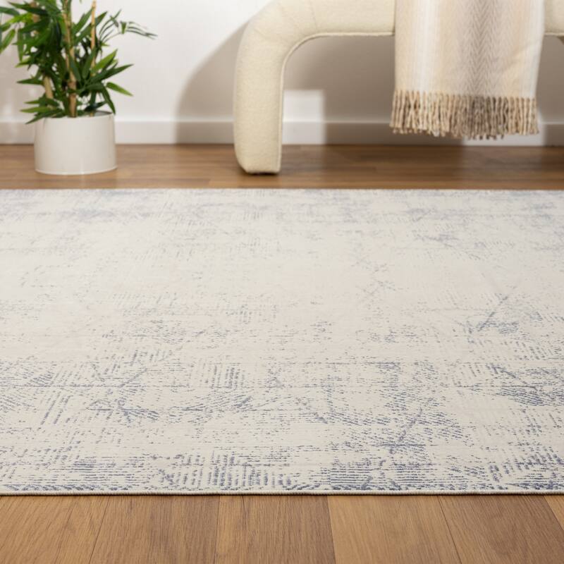 Sevita Modern Abstract, Machine Washable Indoor Area Rug