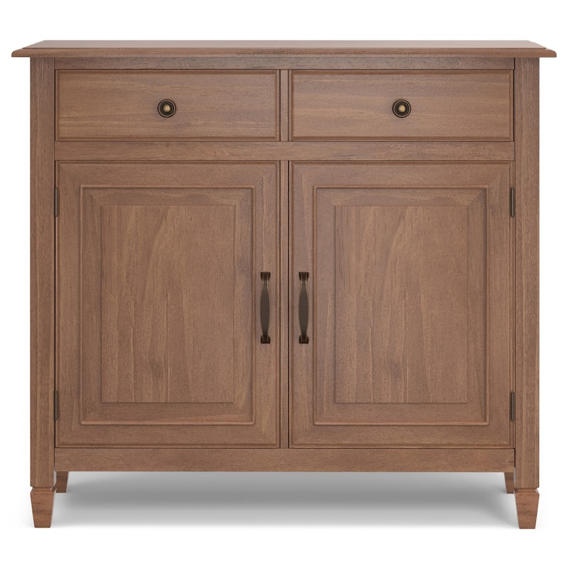 WYNDENHALL Hampshire 40" Wide Solid Wood Traditional Entryway Storage Cabinet - 40"w x 15"d x 36" h