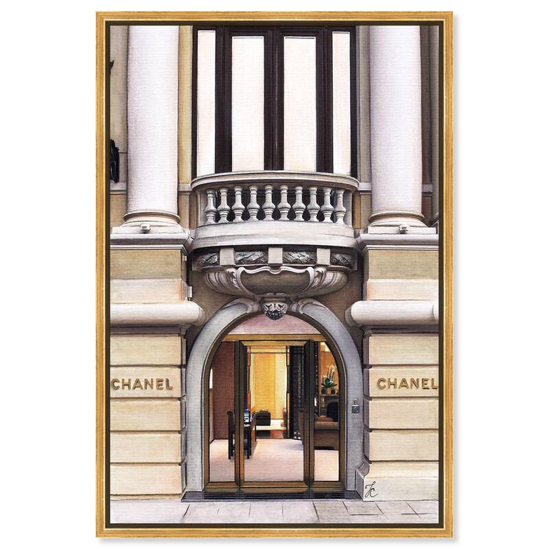 Expensive Store in Paris Canvas by Art Remedy - Gold - 10" x 15"