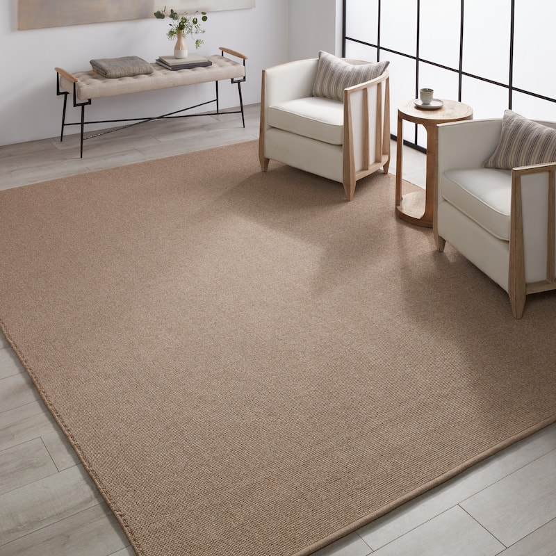 Walter Powerloomed Indoor/Outdoor Solid Rug - 8'X10' - Brown