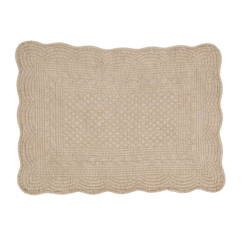 Elegant Quilted Placemat (Set of 4) - Set of 4 - Taupe