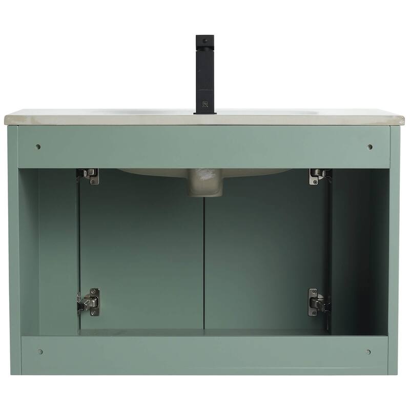 Caskvalley Modern Bathroom Vanity with Straight Fluted Design - Sink Included