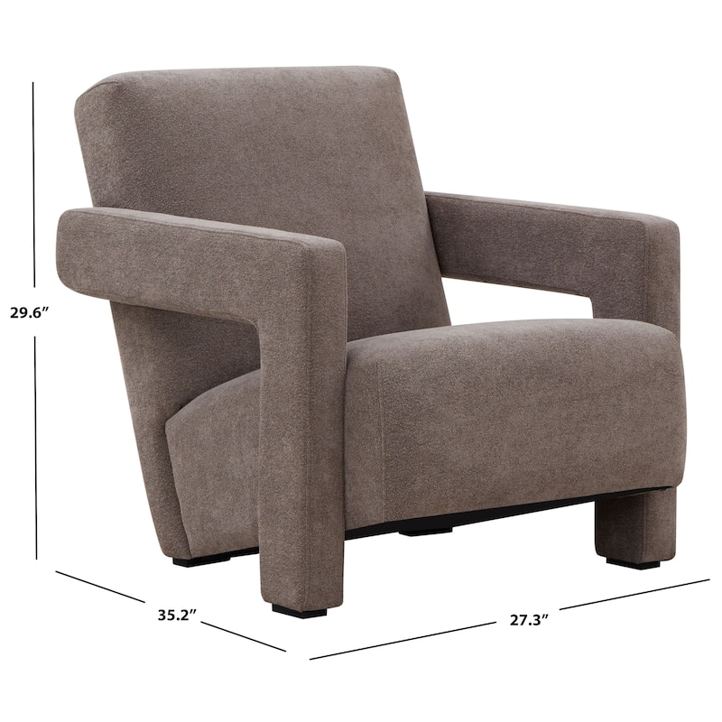 SAFAVIEH Couture Taylor Modern Velvet Accent Chair - 27Wx35Dx30H - Brown