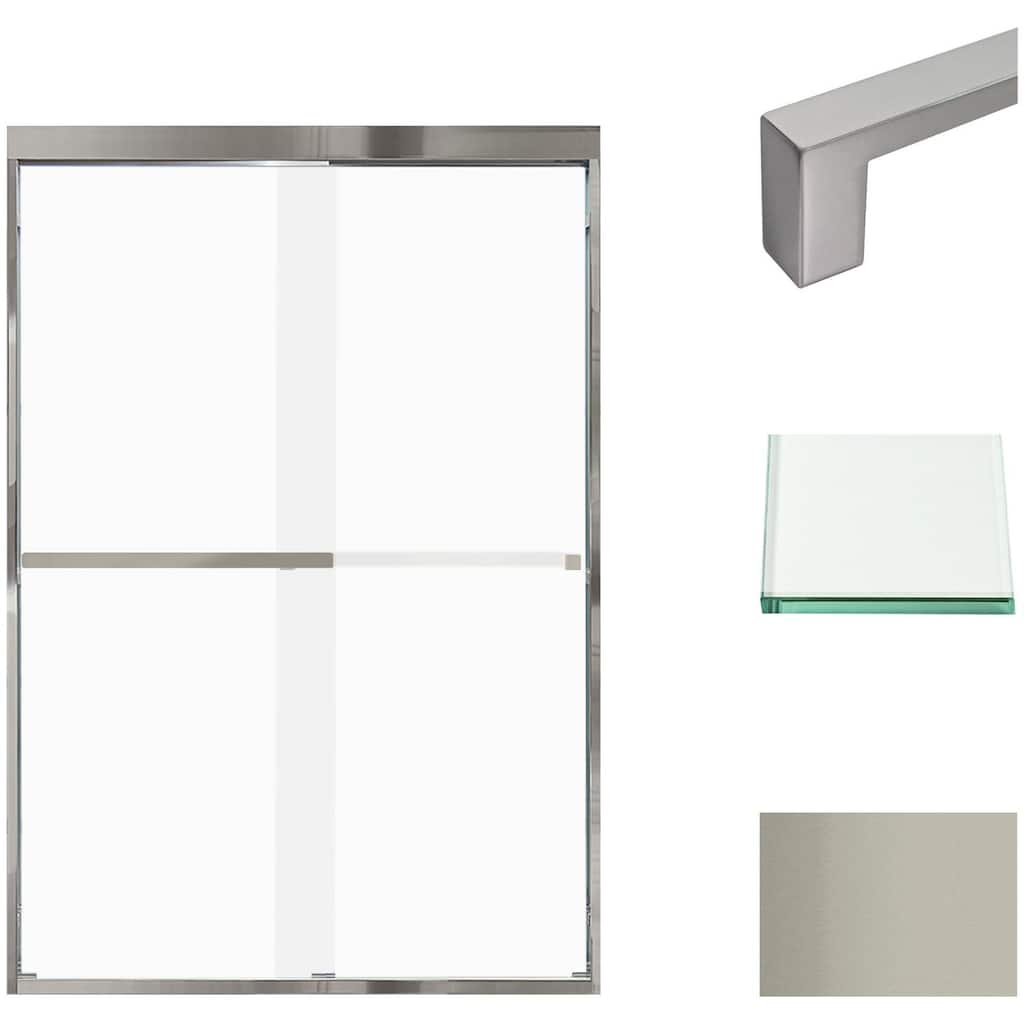 Transolid FBPT487008F-S 70" High x 47" Wide Bypass Frameless Shower