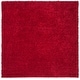 preview thumbnail 26 of 150, SAFAVIEH August Shag Solid 1.2-inch Thick Area Rug 5'3" x 5'3" Square - Red