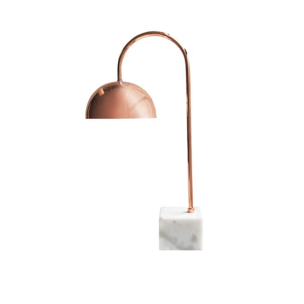rose gold and marble lamp