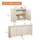 preview thumbnail 22 of 50, Buffet Cabinet with 3 Compartments for Dining Room, 32.4"H Sideboard