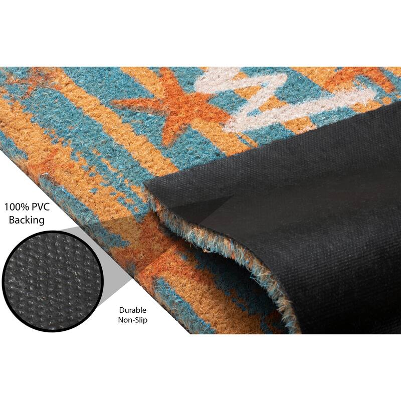 Creative Home Ideas 18" x28" Coir Indoor/Outdoor Doormat