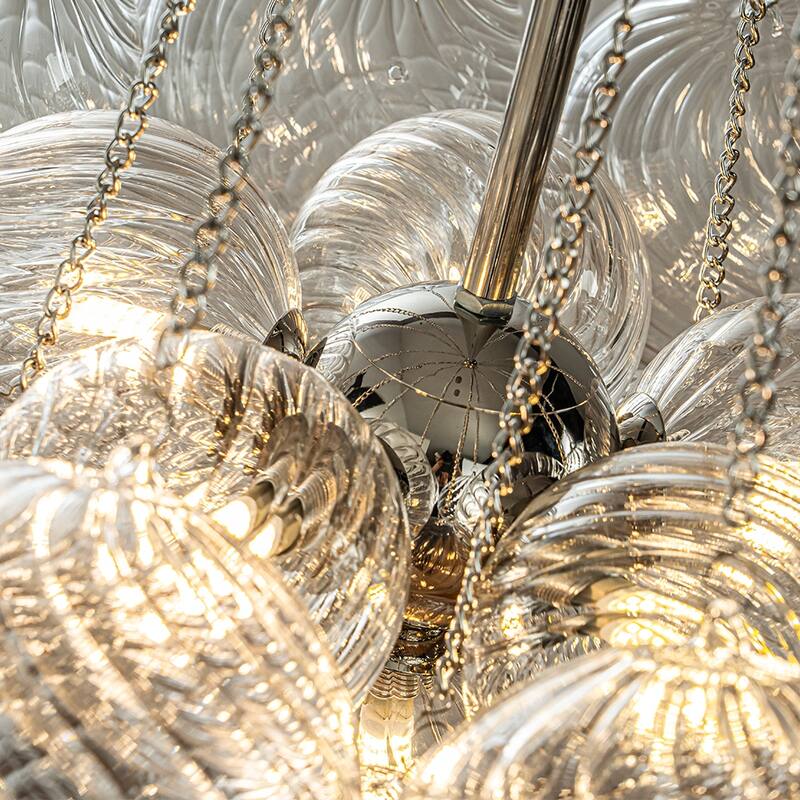 Gallery Detail: 27 Modern Glam Cluster Chandelier 6 Lights Pendant With Hand