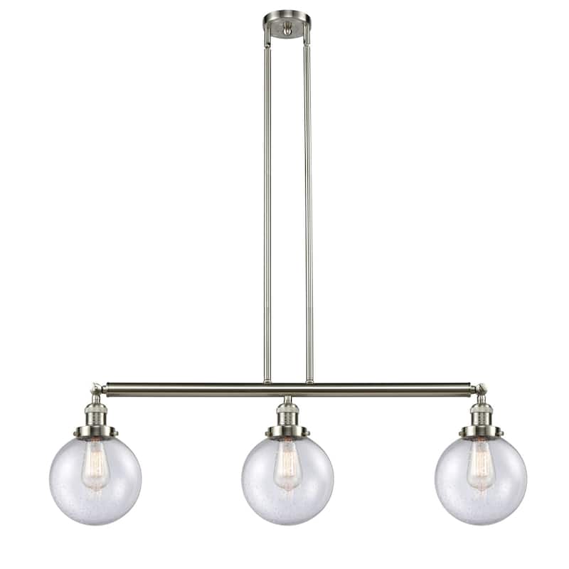 Innovations Lighting 213-13-41 Beacon Linear Beacon 3 Light 41" Wide - Brushed Satin Nickel / Seedy
