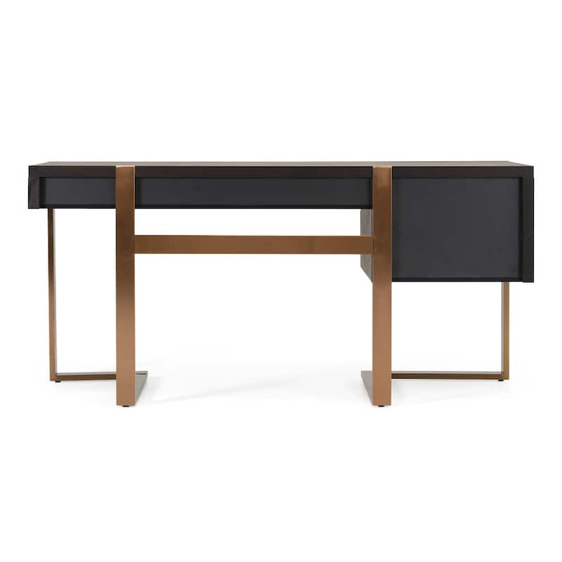 Modrest Modern Fauna Wenge and Rosegold Desk
