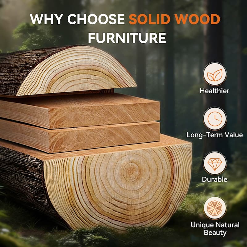 Solid Wood Hall Tree with Bench and Shoe Storage, 74.8" Tall Freestanding Coat Rack - 13.7" D x 33.4" W x 74.8" H