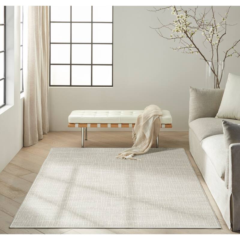 Calvin Klein CK079 Notes Indoor only Grey Abstract Area Rug