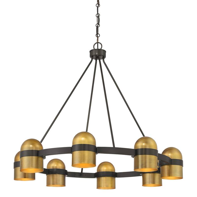 Savoy House 1-1152-8 Andover 8 Light 35" Wide LED Chandelier - Mediterranean Bronze / Riviera Brass