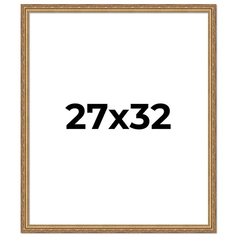 27x32 Frame Red Solid Wood Picture Frame Width 1.75 Inches | Interior Frame Depth 1 13/16 Inches