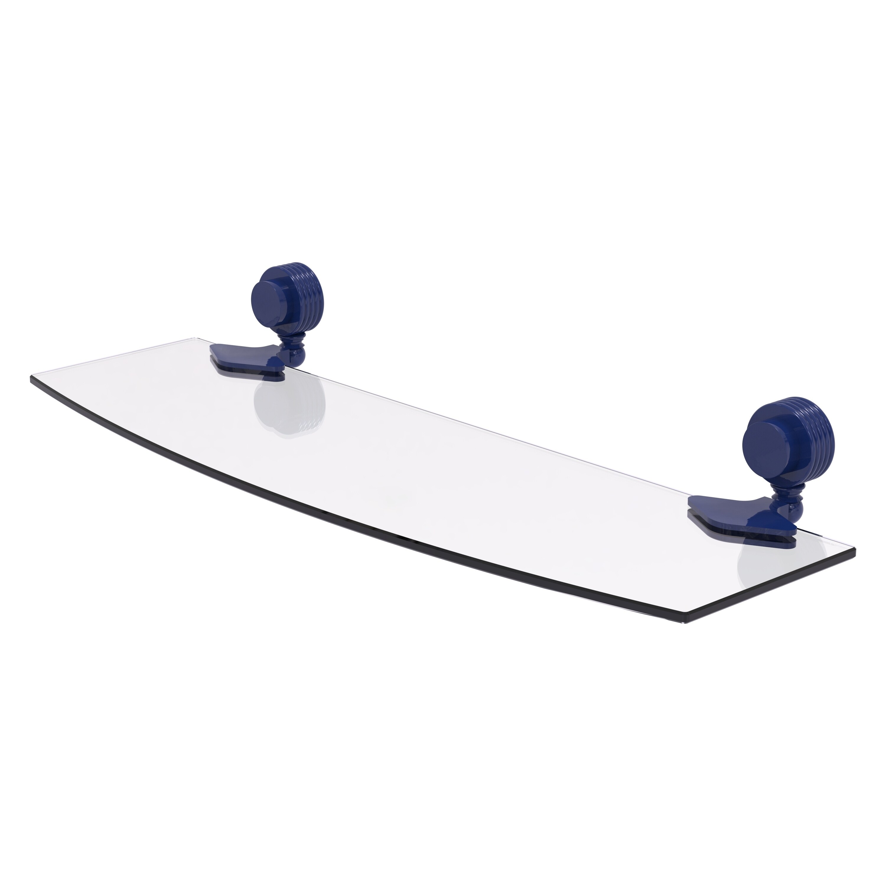 Allied Brass Venus Collection 18 Inch Glass Shelf with Grooved Accents