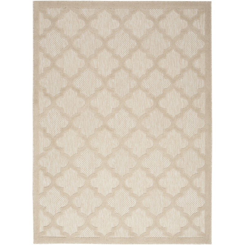 Nourison Easy Care Indoor/Outdoor Moroccan Trellis Area Rug - 5' x 7' - Cream