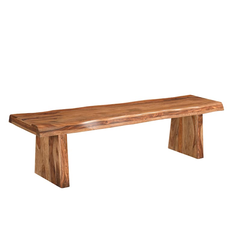 Avenue 68" Live Edge Wood Dining Bench - Brown - 68" W