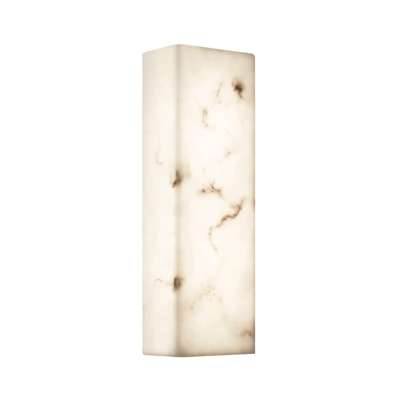 Justice Design LumenAria - Medley 17" LED ADA Wall Sconce - Faux Alabaster Shade