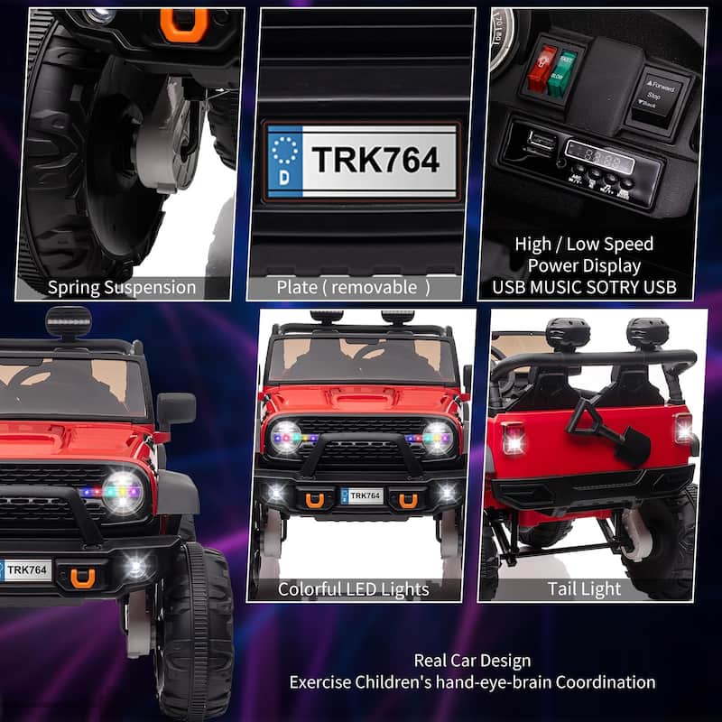24V Kids Ride on Truck with 2 Seats