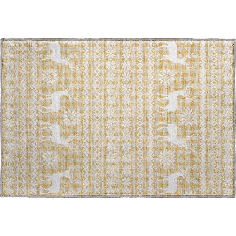 Premium Washable Super Soft Christmas Reindeer Mayfield Rug