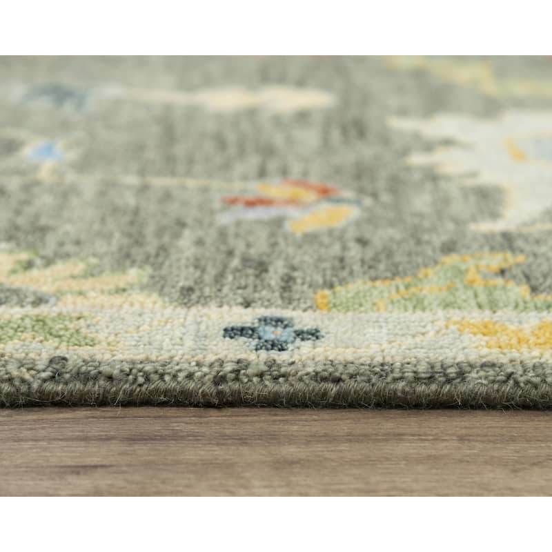 Alora Decor Muse Floral Persian-style Wool Hand-knotted Rug