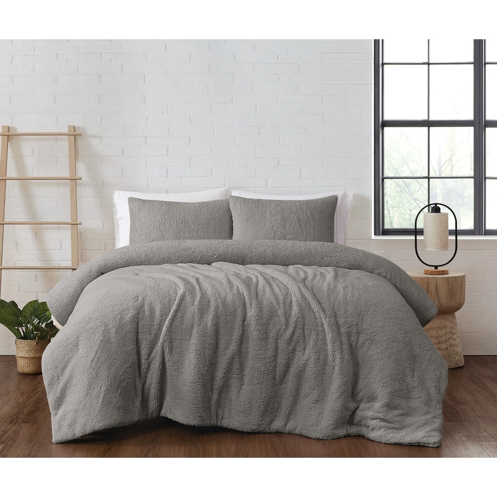 Brooklyn Loom Marshmallow Sherpa Comforter Set