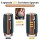 preview thumbnail 12 of 11, 14/20/24/28 4-Piece, Modern Expandable Luggage Sets with 360 Mute Spinner Wheels and TSA Lock, for Boarding Travel, Army Green