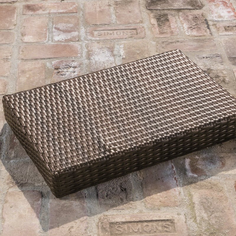 Salem Outdoor Transitional Wicker Adjustable Folding Table by Christopher Knight Home.