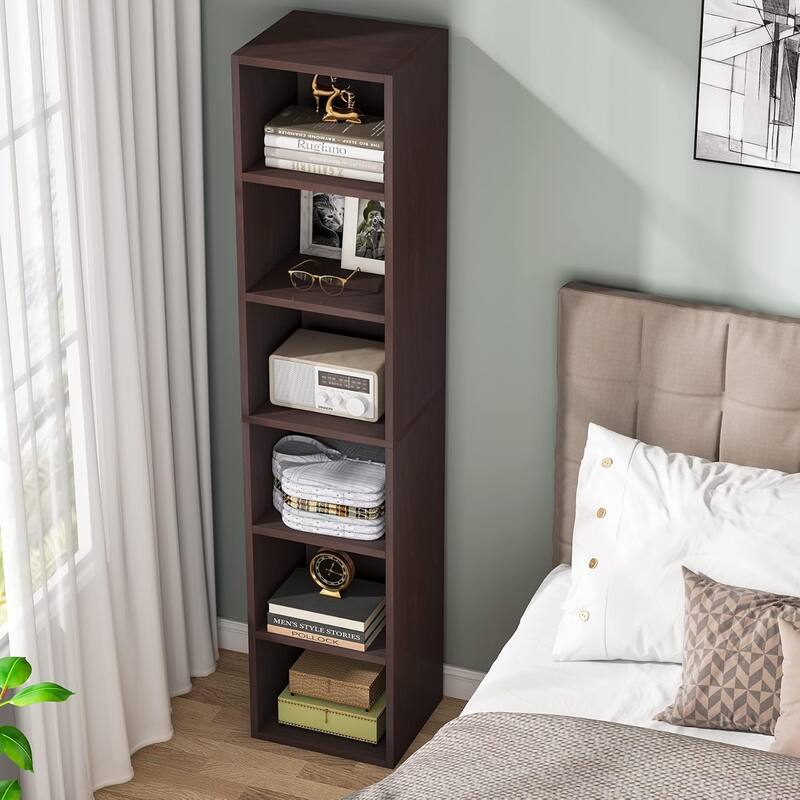 70.9 Inches Tall Narrow Corner Bookcase for Home Office