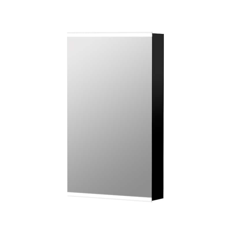 Bathroom LED Rectangular Aluminum Surface Mount Medicine Medicine Cabinet With Adjusted Glass shelves