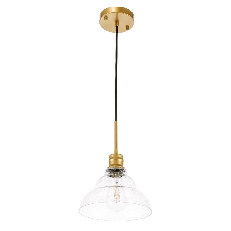 Caressa 8.5-Inch 1-Light Clear Seeded Glass