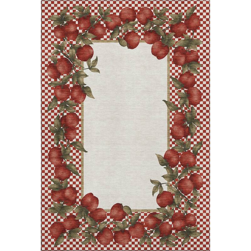 Premium Washable Super Soft Apple Border Mayfield Rug