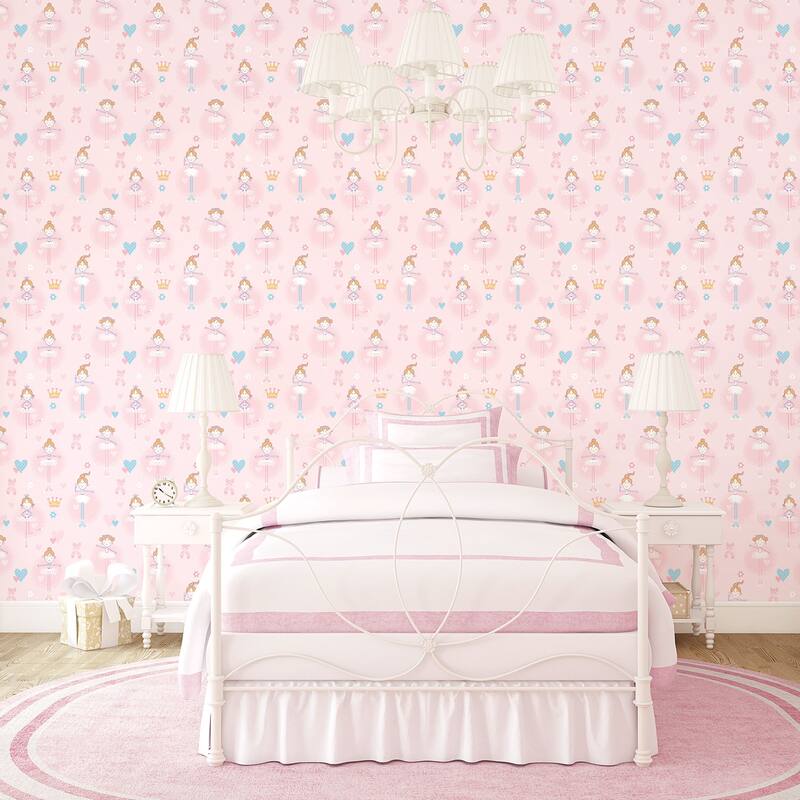 Galerie Wallcoverings Just 4 Kids 2 Ballerinas Non-woven Matte Wallpaper Roll