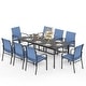 preview thumbnail 28 of 34, MAISON ARTS 9-Piece Outdoor Dining Set with 8 Textilene Chairs and Rectangle Dining Table