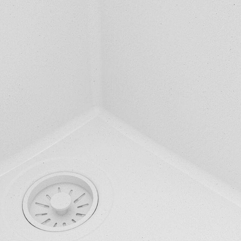 Karran Undermount Large/Small Bowl Quartz Kitchen Sink - 32" x 21.25" x 9" - 32" x 21.25" x 9"