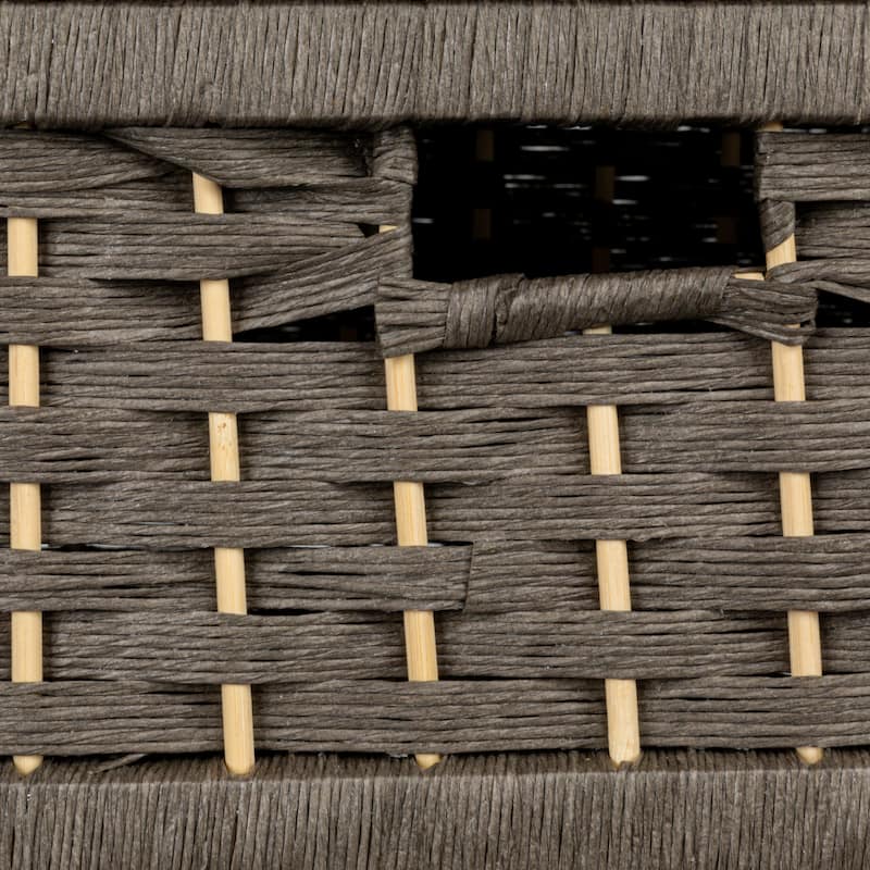 Household Essentials Woven 3 Drawer Chest with Cutout Handles