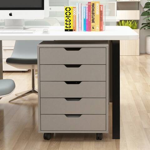 Movable file cabinet Wooden drawer cabinet Office storage cabinet