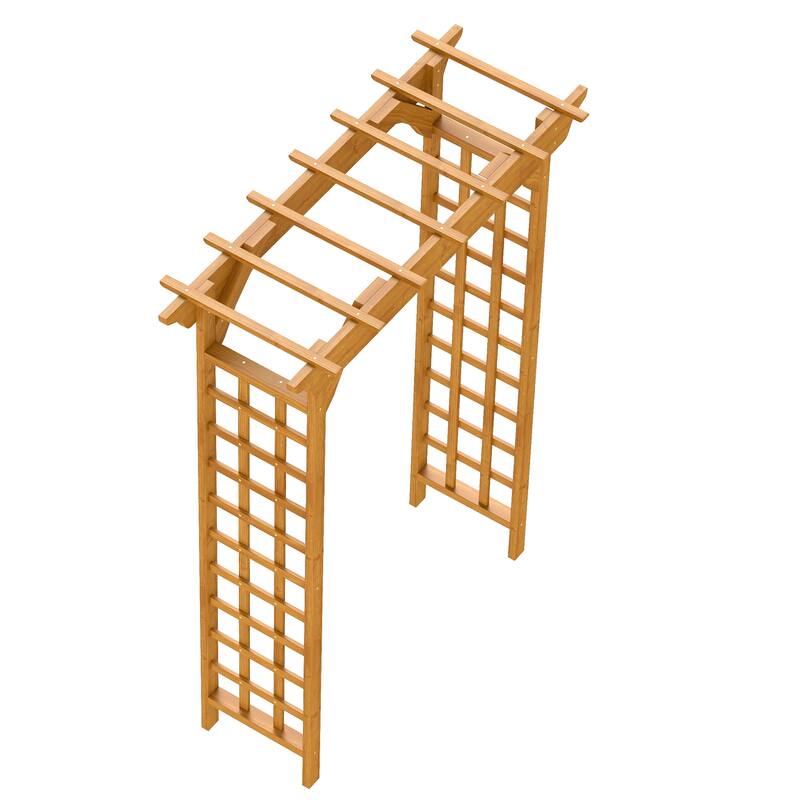 GDF Studio - Outdoor Wooden Wedding Arbor Trellis Arch for Garden and Ceremony Decor