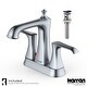 preview thumbnail 28 of 32, Karran Woodburn Two-Hole 2-Handle Bathroom Faucet with Matching Pop-Up Drain Stainless Steel